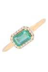 18ct Gold Ring with Emerald and Diamonds by SAVVIDIS (No 54)