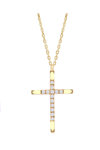Βαπτιστικός σταυρός κολιέ SAVVIDIS από χρυσό 18Κ με διαμάντια