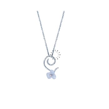 Pendant 18ct White gold with Diamonds by FaCaDoro