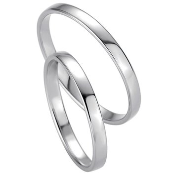 Wedding rings in 8ct Whitegold Breuning