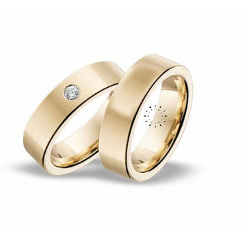 Wedding rings from 14ct Gold with Diamonds Blumer