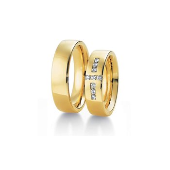 Wedding rings in 8ct Gold with Diamonds Breuning