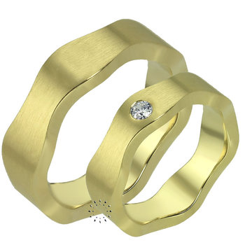 Wedding rings in 14ct Gold with Diamond Blumer