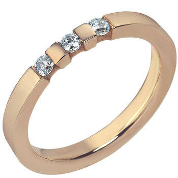 Wedding ring in 14ct Rose Gold with Diamonds Blumer