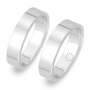 Wedding rings in 14ct Whitegold Valauro