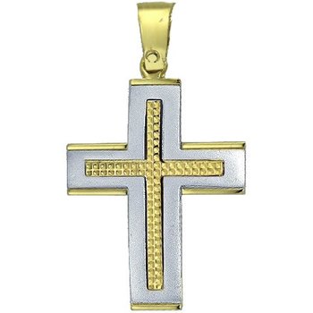 Βαπτιστικός σταυρός 14 Καράτια Χρυσό και Λευκόχρυσο SAVVIDIS