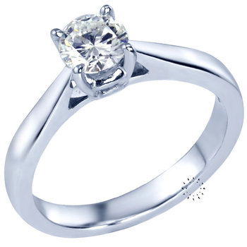 Μονόπετρο δαχτυλίδι PRECIEUX από πλατίνα με διαμάντι (No 50)