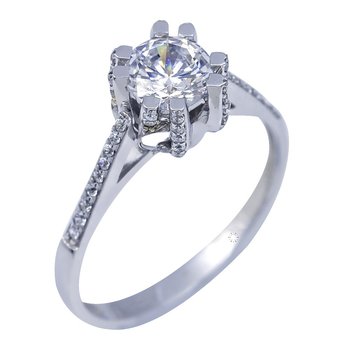 Ring in whitegold 14ct with