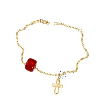 Bracelet 14ct gold with cross