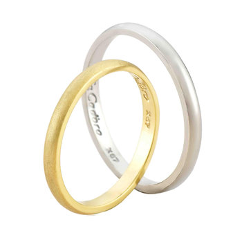 Wedding rings 14ct Gold and Whitegold by FaCaDoro