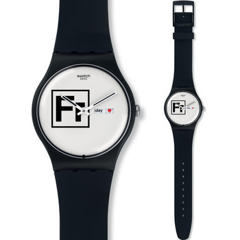 SWATCH Fritz Black Rubber