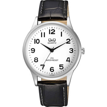 Q&Q Watch Black Leather Strap