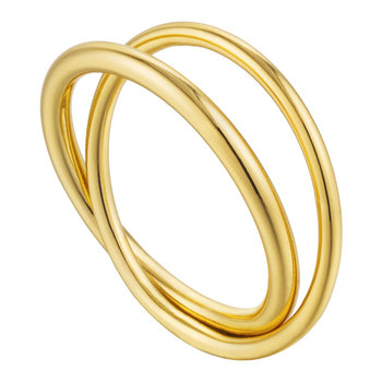 ANIA HAIE Modern Minimalism Sterling Silver Gold Plated Ring (EUR No58 - US No8)