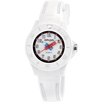 AM:PM Kids White Rubber Strap