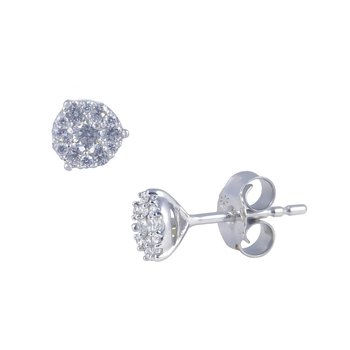 Earrings 18ct Whitegold with Diamonds by Breuning
