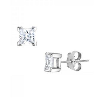 Earrings 18ct Whitegold with Diamond by FaCaDoro
