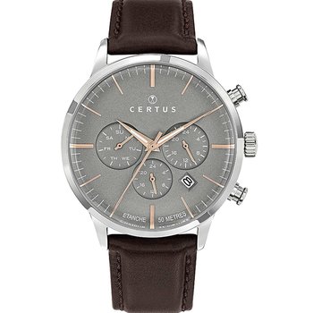 CERTUS Mens Brown Leather