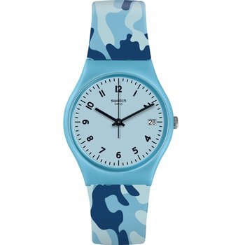 SWATCH Camoublue Camouflage Silicone Strap