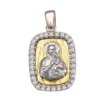 Charm Ino&Ibo 14ct Gold and White Gold with zircon