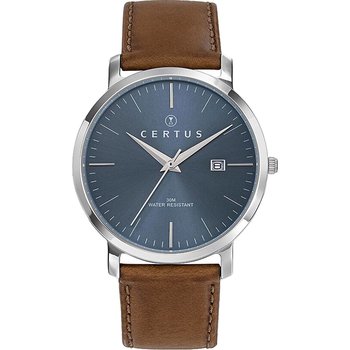 CERTUS Mens Brown Leather