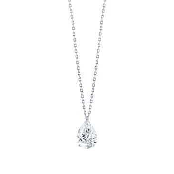 Necklace Petra 14ct White Gold with zircon SOLEDOR