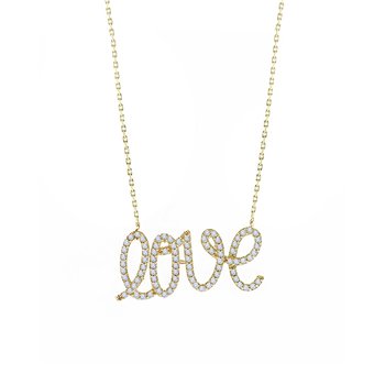 Necklace Love The Love Collection 14K Gold with Zircon SAVVIDIS