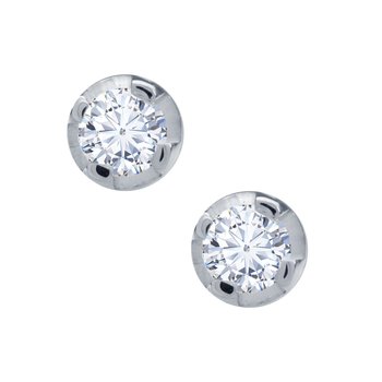 Σκουλαρίκια SAVVIDIS από λευκόχρυσο 18Κ με διαμάντια