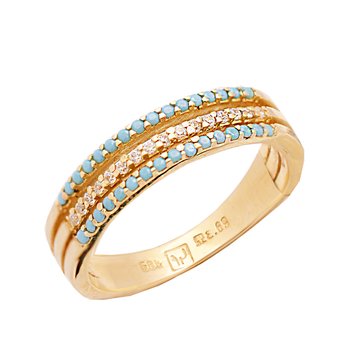 Ring 14K gold with zircon