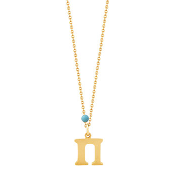Necklace monogramm 14ct gold SAVVIDIS