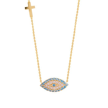 Necklace evil eye 14ct gold