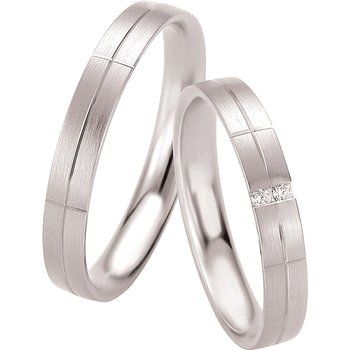 Wedding rings in 8ct White Gold Breuning