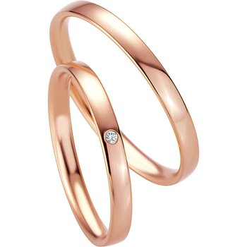 Wedding rings in 8ct Rose Gold Breuning