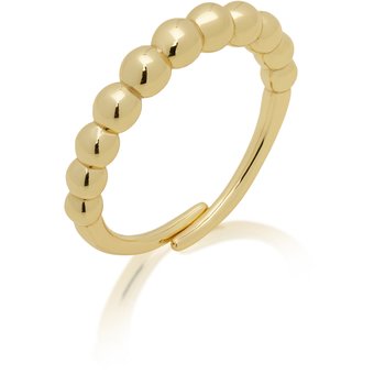 JCOU The Dots 14ct Gold-Plated Sterling Silver Ring