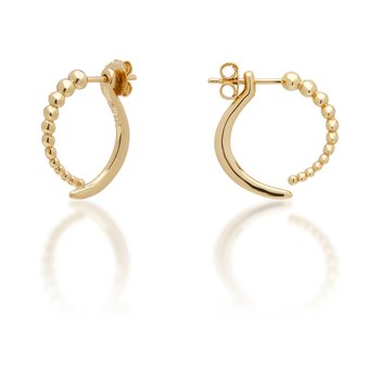 JCOU The Dots 14ct Gold-Plated Sterling Silver Earrings