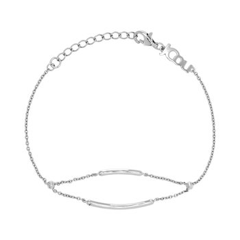 JCOU Chains Rhodium-Plated Sterling Silver Bracelet