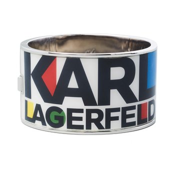 KARL LAGERFELD Bold Color Block Logo Bracelet