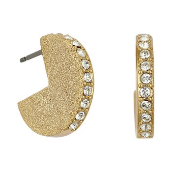 DKNY Shimmer Metal Solid Hoop Earrings