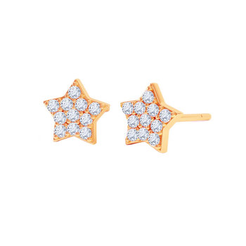 SAVVIDIS 18ct rose gold earrings with diamonds