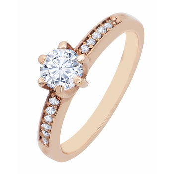 Solitaire Ring 14ct Rose Gold by SAVVIDIS with Zircon (Νο 52)