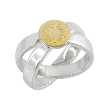 Ring Olympic 2004 18ct Gold with Silver 925 by Athens 2004 (No 54)