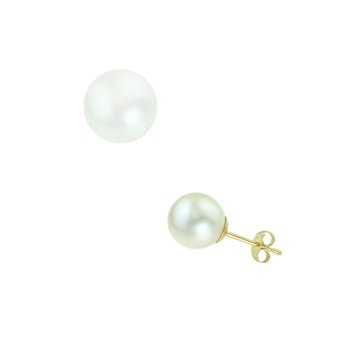Earrings 14ct Gold with Pearls 6.0 - 6.5 mm SAVVIDIS