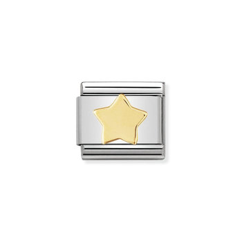 NOMINATION Link - FUN in stainless steel with 18k gold Star