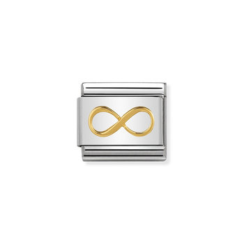 NOMINATION Link - SYMBOLS and steel and 18k gold Infinity
