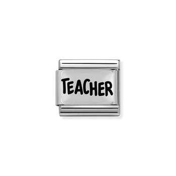 Σύνδεσμος (Link) NOMINATION - TEACHER με ασήμι 925 και σμάλτο