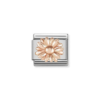 NOMINATION Link - RELIEF SYMBOLS stainless steel and gold 9k Daisy