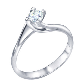 Μονόπετρο δαχτυλίδι SAVVIDIS από λευκόχρυσο 18Κ με διαμάντι (No 55)