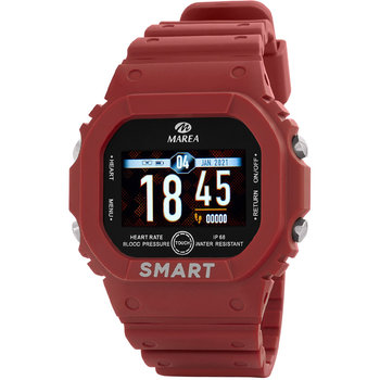 MAREA Smartwatch Red Rubber