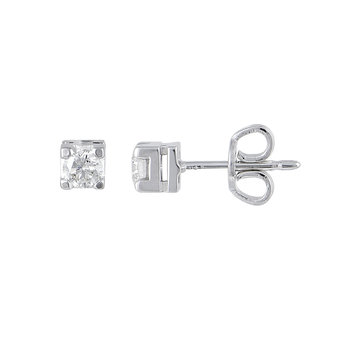 Earrings 18ct White Gold with Diamond by SAVVIDIS