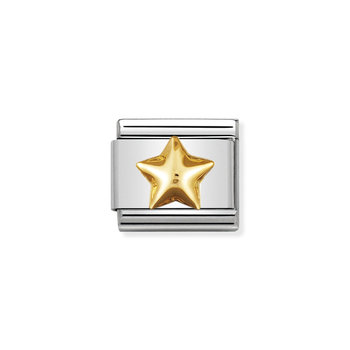 NOMINATION Link - Star in 18K Gold with Stainless Steel