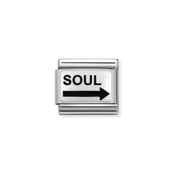 NOMINATION Link - SOUL with Arrow in Stainless Steel and Silver 925
